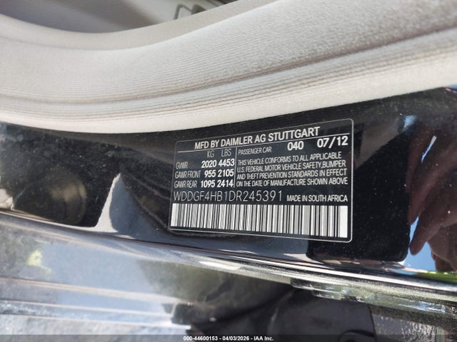 Продаж на аукціоні авто 2013 Mercedes-benz C 250 Luxury, vin: WDDGF4HB1DR245391, номер лоту: 44600153