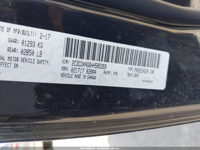 2C3CDXAG6HH585359 Dodge Charger Police Rwd