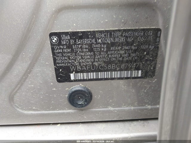 2011 BMW 535I WBAFU7C58BC879471 Photo 8