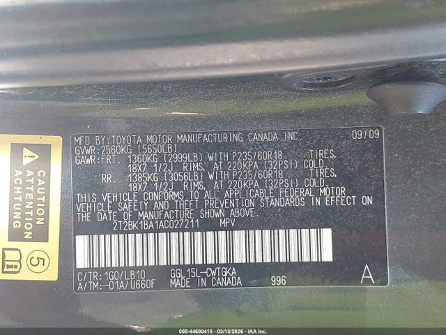 Продаж на аукціоні авто 2010 Lexus Rx 350, vin: 2T2BK1BA1AC027211, номер лоту: 44600418