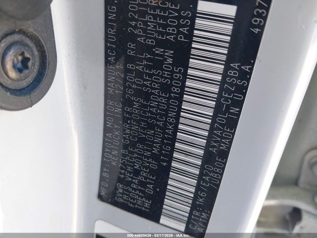 Toyota CAMRY SE 2022 4T1G11AK8NU018095 Image 9