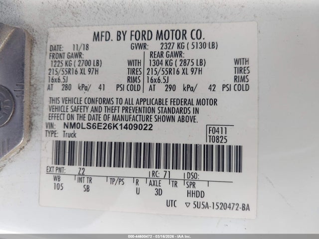 Ford Transit Connect Xl 2019 NM0LS6E26K1409022 Image 9