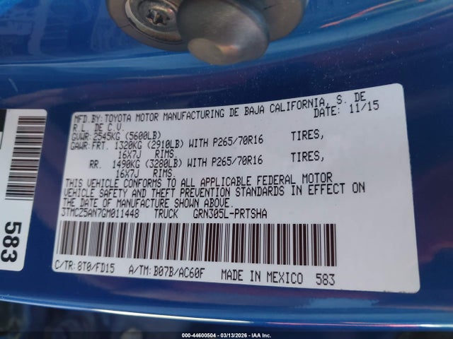 3TMCZ5AN7GM011448 Toyota Tacoma Trd Off Road