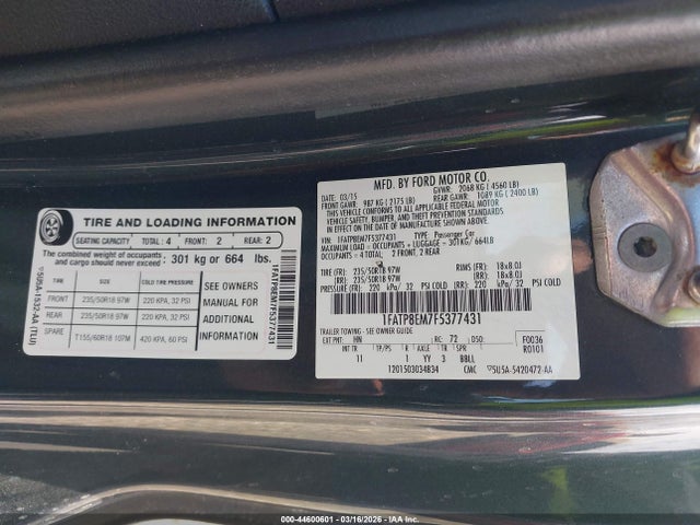 2015 FORD MUSTANG 1FATP8EM7F5377431 Photo 8