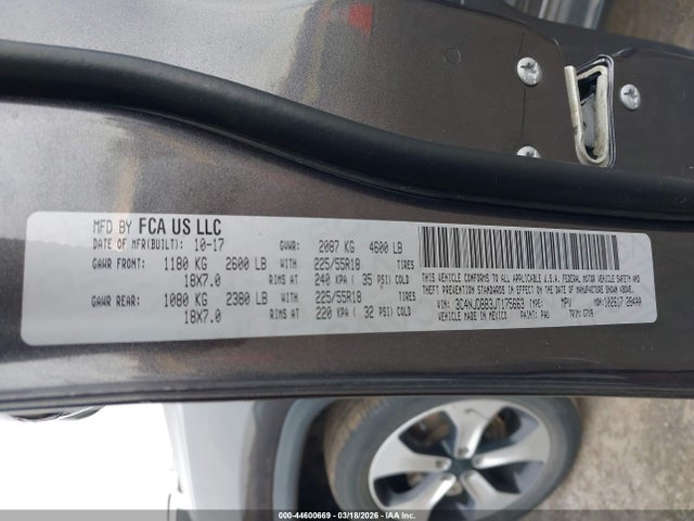 Aukcja sprzedaży 2018 Jeep Compass Latitude 4x4, vin: 3C4NJDBB3JT175663, numer aukcji: 44600669