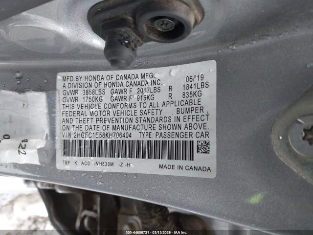 Honda CIVIC SI 2019 2HGFC1E58KH706404 Image 9