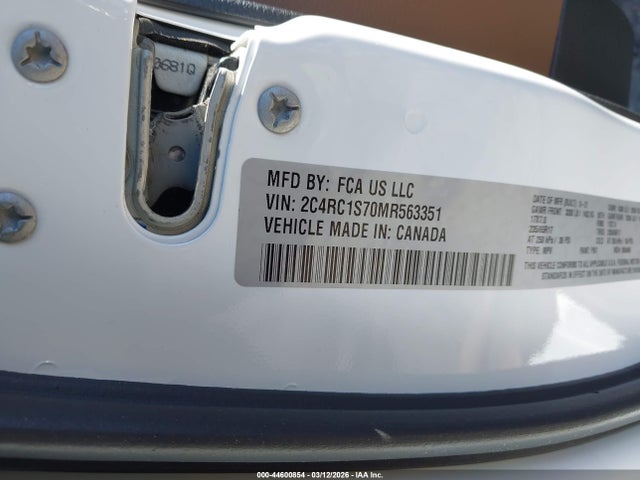 Продажа на аукционе авто 2021 Chrysler Pacifica Hybrid Limited, vin: 2C4RC1S70MR563351, номер лота: 44600854