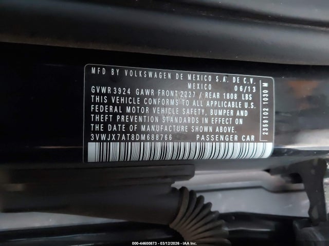 2013 VOLKSWAGEN BEETLE 3VWJX7AT8DM688766 Photo 8