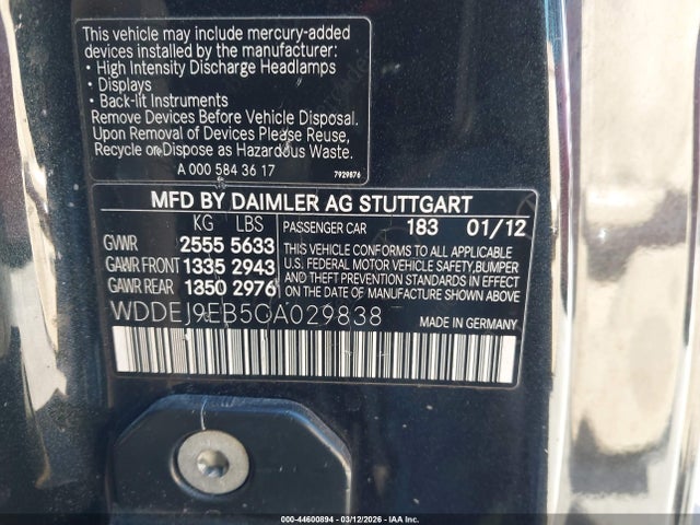 2012 MERCEDES-BENZ CL 550 WDDEJ9EB5CA029838 Photo 8