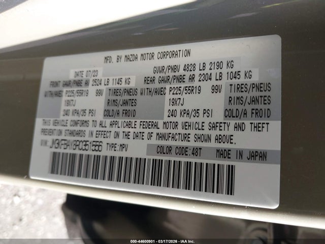 2024 Mazda Cx-5 2.5 Carbon Turbo მანქანა იყიდება აუქციონზე, vin: JM3KFBAY8R0351556, აუქციონის ნომერი: 44600901