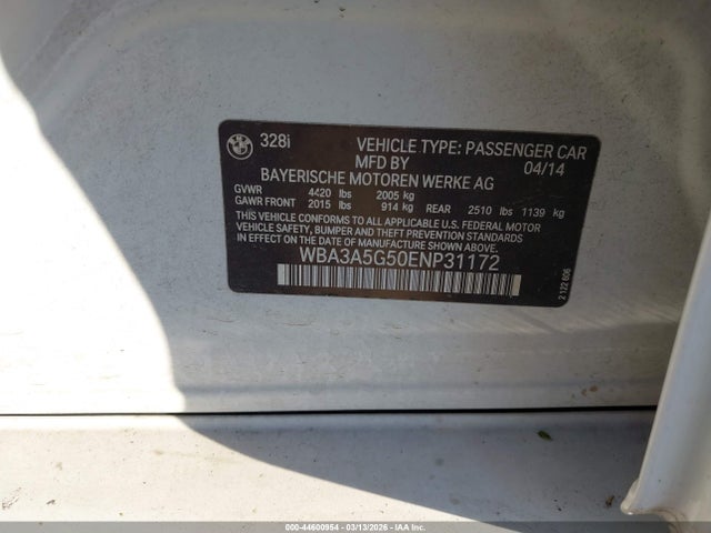 2014 BMW 328I WBA3A5G50ENP31172 Photo 8
