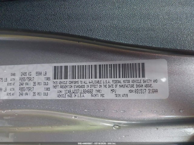 2018 JEEP WRANGLER JK UNLIMITED 1C4BJWDG7JL924662 Photo 8