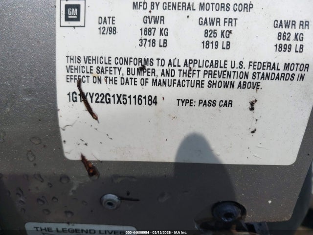 1999 CHEVROLET CORVETTE 1G1YY22G1X5116184 Photo 8