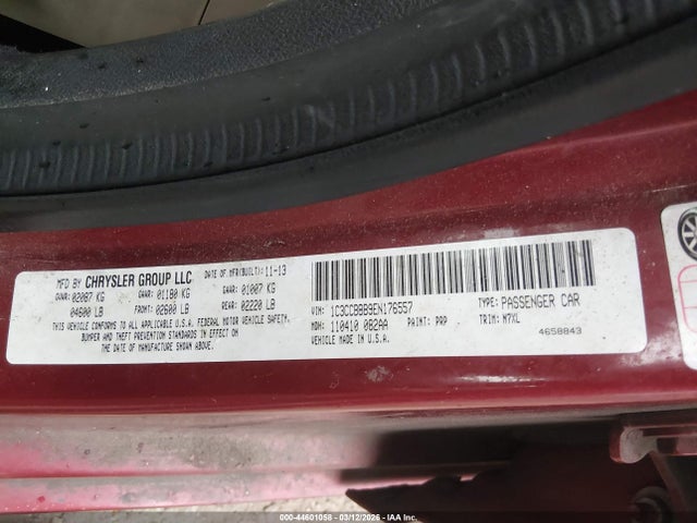 2014 CHRYSLER 200 1C3CCBBB9EN176557 Photo 8