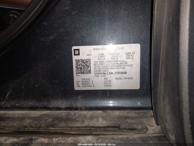 Продажа на аукционе авто 2020 Gmc Acadia Awd At4, vin: 1GKKNLLS4LZ193668, номер лота: 44601090