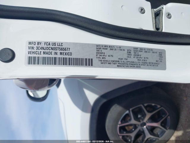 Aukcja sprzedaży 2025 Jeep Compass Limited 4x4, vin: 3C4NJDCN0ST565677, numer aukcji: 44601164