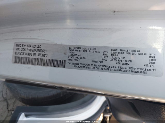 2023 RAM PROMASTER 2500 3C6LRVVG8PE559651 Photo 8