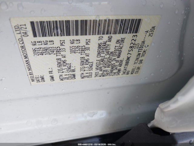 Nissan Rogue Sv Intelligent Awd 2021 5N1AT3BB0MC758223 Image 9