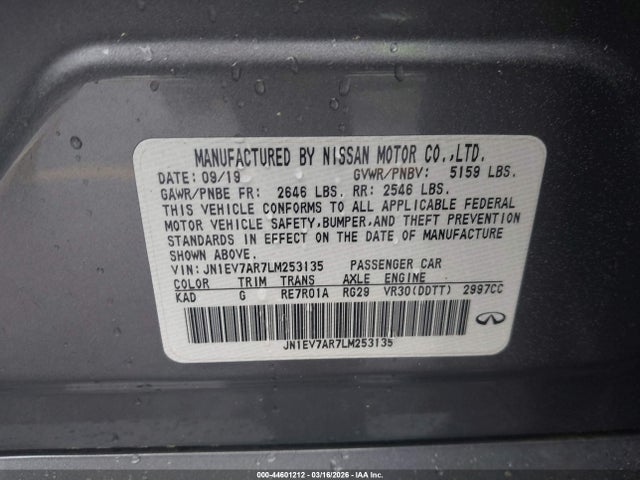 2020 INFINITI Q50 JN1EV7AR7LM253135 Photo 8