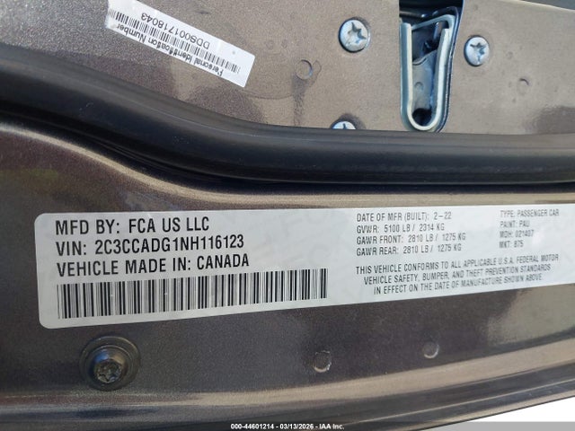 2C3CCADG1NH116123 Chrysler 300 Touring L