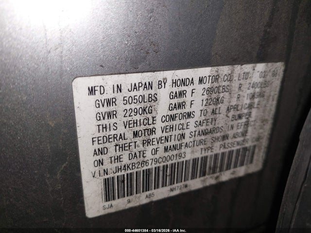 2009 ACURA RL JH4KB26679C000193 Photo 8