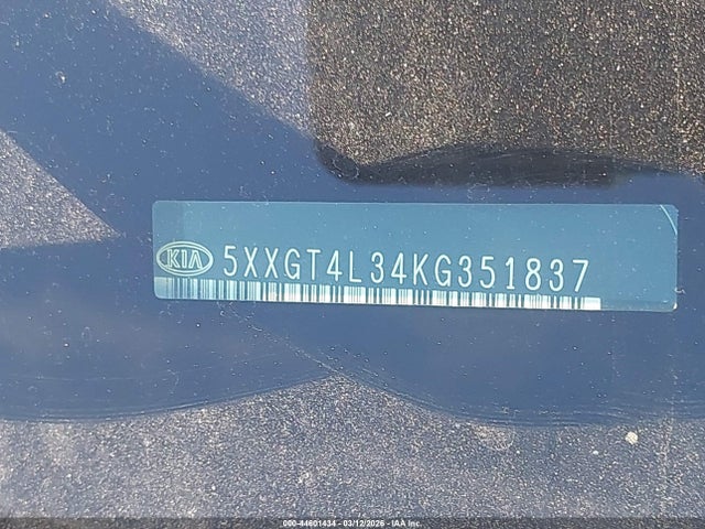 5XXGT4L34KG351837 KIA Optima Lx