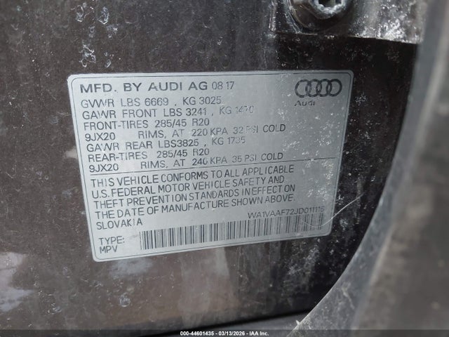 2018 AUDI Q7 WA1VAAF72JD011115 Photo 8