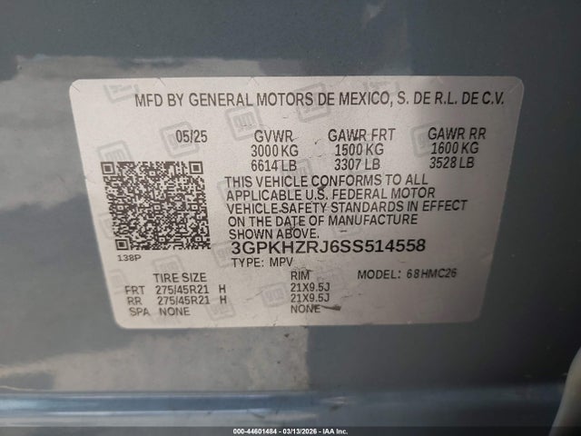 Продажа на аукционе авто 2025 Honda Prologue Elite, vin: 3GPKHZRJ6SS514558, номер лота: 44601484
