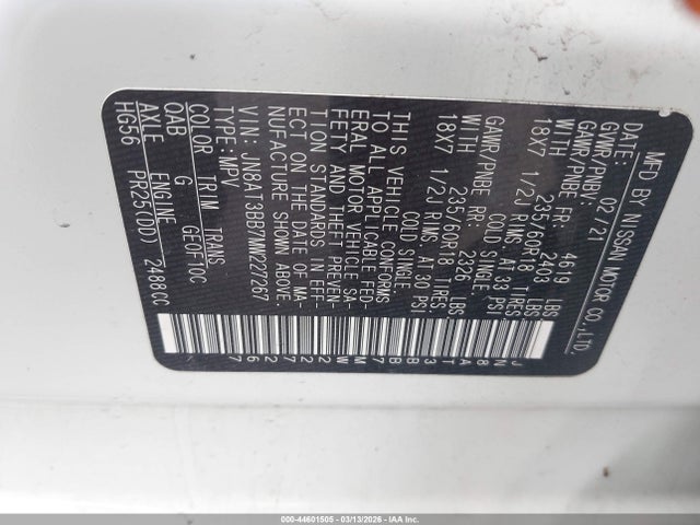 2021 NISSAN ROGUE JN8AT3BB7MW227267 Photo 8