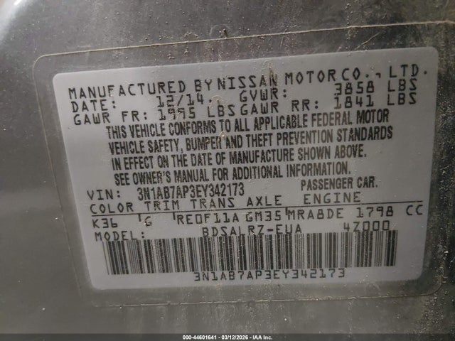 Nissan SENTRA SR 2014 3N1AB7AP3EY342173 Image 9