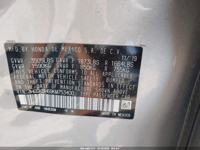 2019 HONDA FIT 3HGGK5H69KM753400 Photo 8