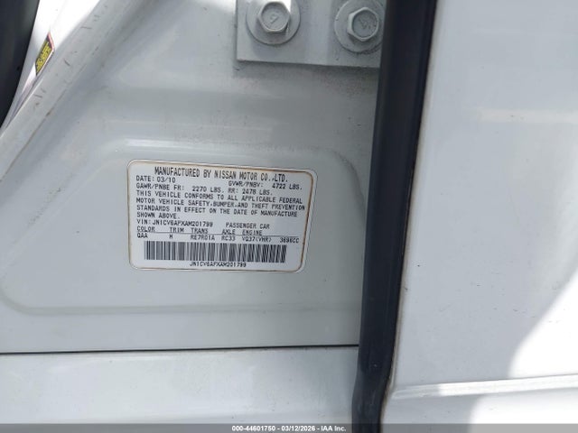 Продажа на аукционе авто 2010 Infiniti G37 Journey, vin: JN1CV6APXAM201799, номер лота: 44601750