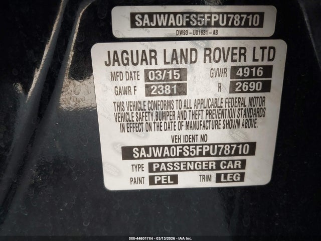 2015 JAGUAR XF SAJWA0FS5FPU78710 Photo 8