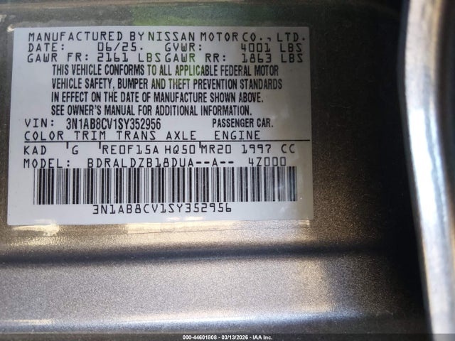 Nissan SENTRA SV 2025 3N1AB8CV1SY352956 Image 9