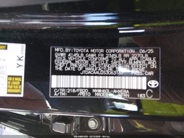 Toyota Prius Le 2025 JTDACAAU2S3063167 Image 9