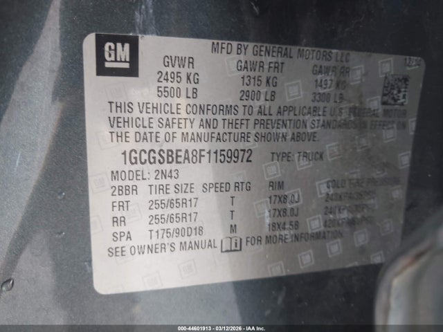 Chevrolet Colorado Lt 2015 1GCGSBEA8F1159972 Image 9