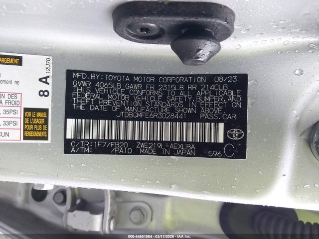 Toyota Corolla Hybrid Le 2024 JTDBCMFE6R3028441 Image 9