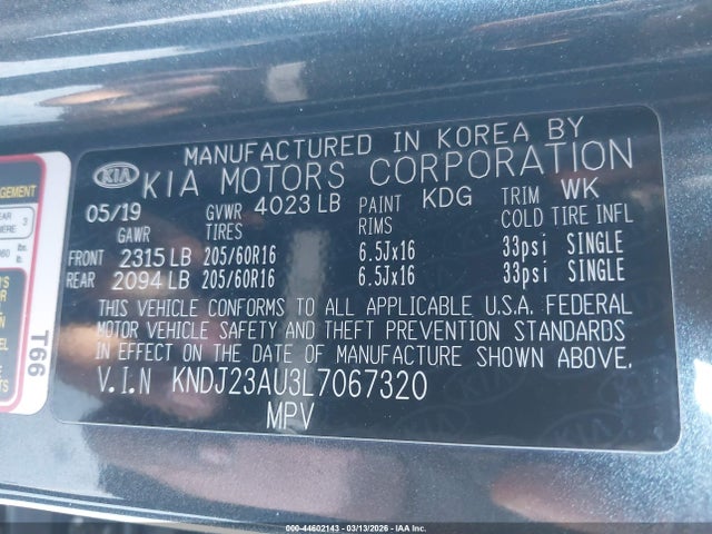 2020 KIA SOUL KNDJ23AU3L7067320 Photo 8