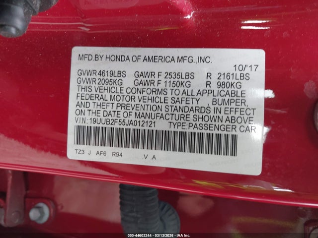Aukcja sprzedaży 2018 Acura Tlx Tech Pkg, vin: 19UUB2F55JA012121, numer aukcji: 44602244