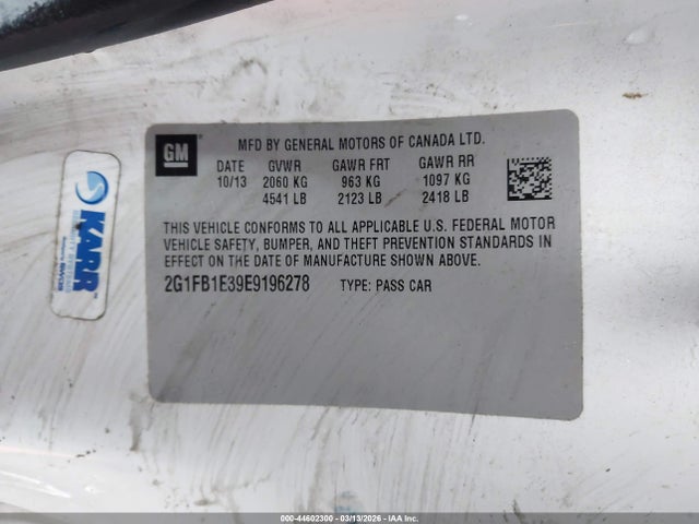 Chevrolet Camaro 1lt 2014 2G1FB1E39E9196278 Image 9