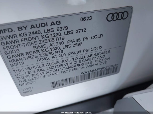 2023 AUDI Q5 WA1ABAFY8P2178037 Photo 8