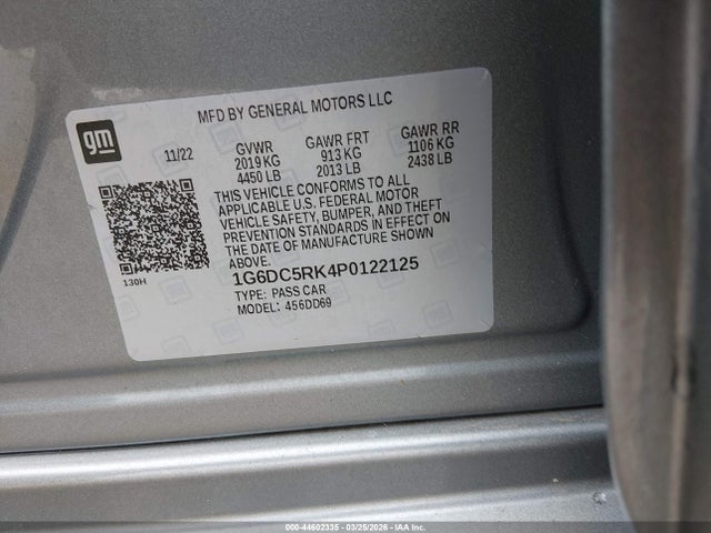 Продаж на аукціоні авто 2023 Cadillac Ct4 Sport, vin: 1G6DC5RK4P0122125, номер лоту: 44602335