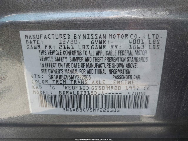 2021 NISSAN SENTRA 3N1AB8CV5MY222505 Photo 8