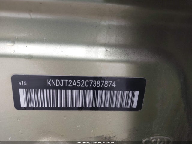 44602402 :رقم المزاد ، KNDJT2A52C7387874 vin ، 2012 Kia Soul مزاد بيع