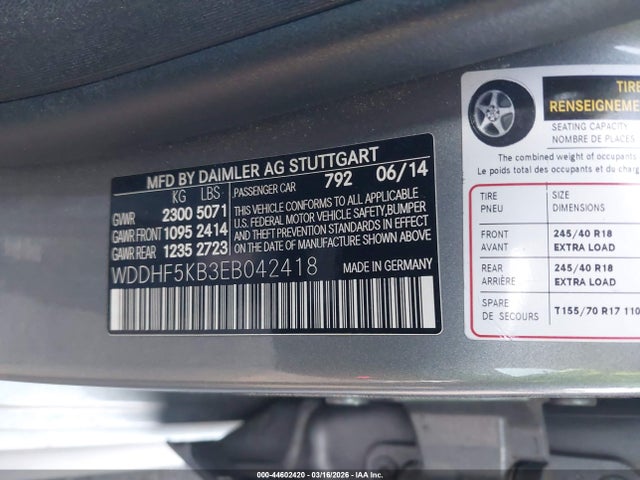 Mercedes-Benz E 350 2014 WDDHF5KB3EB042418 Image 9