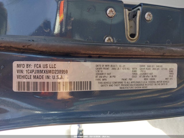 2021 JEEP CHEROKEE 1C4PJMMX6MD238959 Photo 8