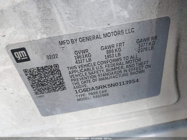 2022 CADILLAC CT4 1G6DA5RK5N0113954 Photo 8