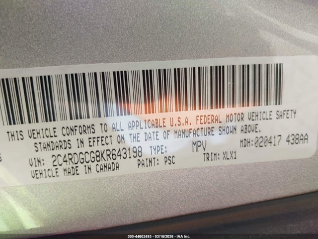 Dodge Grand Caravan Sxt 2019 2C4RDGCG8KR643198 Image 9