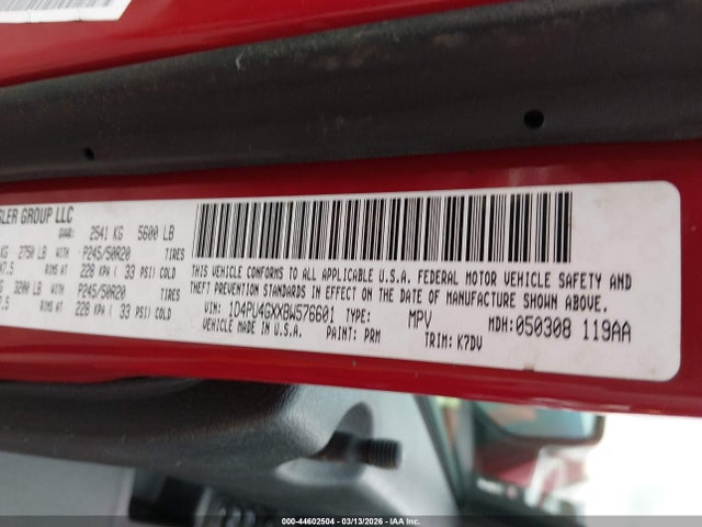 2011 DODGE NITRO 1D4PU4GXXBW576601 Photo 8