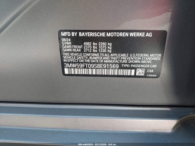 3MW59FT09S8E91569 BMW M340I